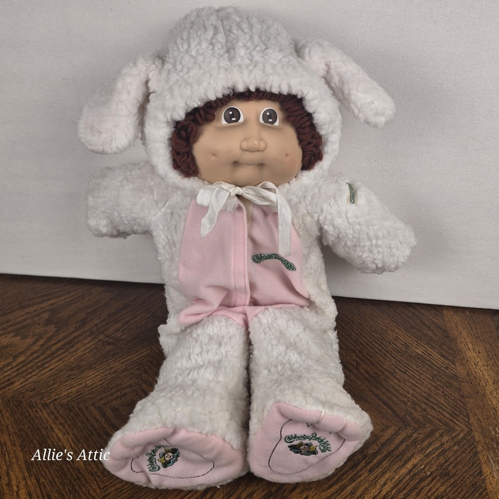 Cabbage Patch Kids Doll Lamb Rabbit Bunny Costume Suit Outfit Brown Hair Girl